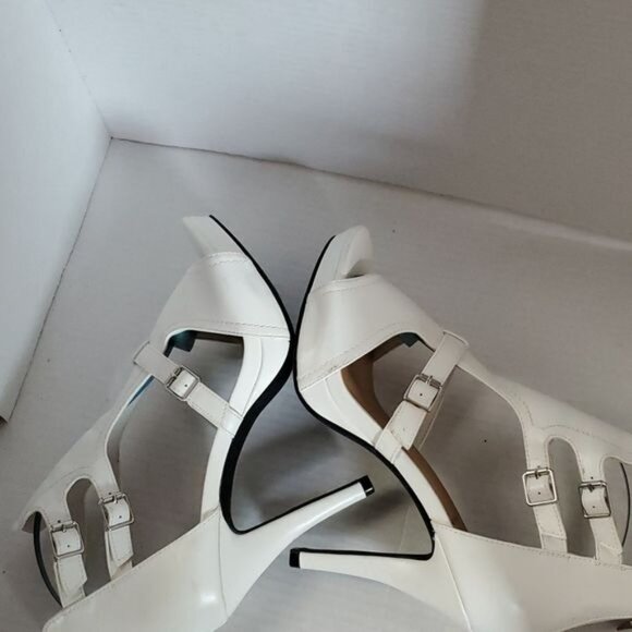 Daisy Fuentes Canal Heels Pumps Stilettos Shoes Open Toe Women's WOMAN'S 10 - Picture 8 of 16